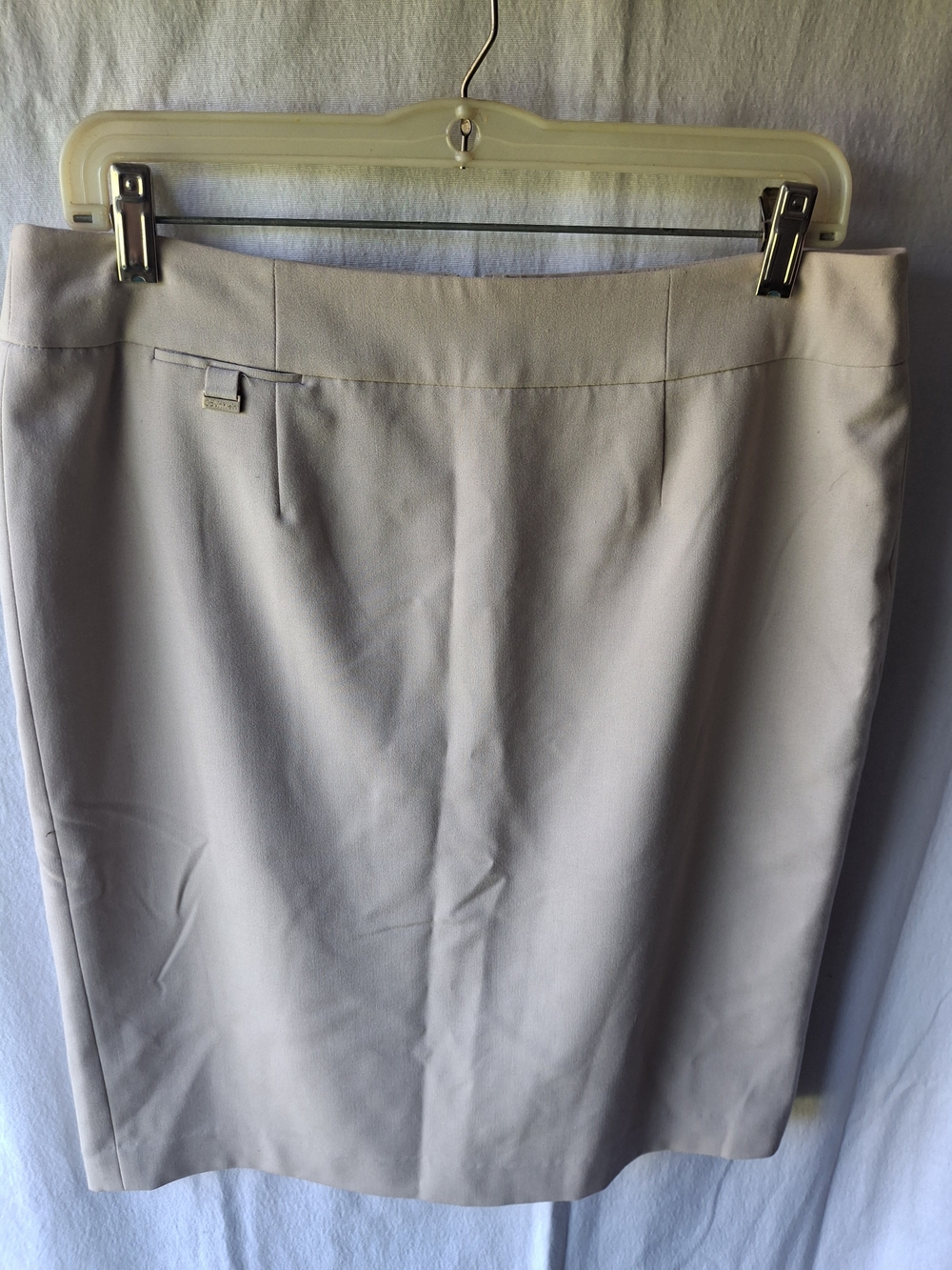 Calvin Klein Neutral Cream Pencil Skirt